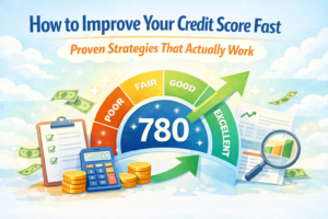 credit score increase graph showing how to improve credit score fast in USA with higher approval chances
