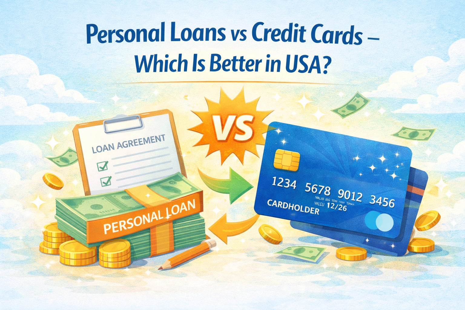 Understanding personal loans vs credit cards in the USA can help you choose the most cost-effective financing option.